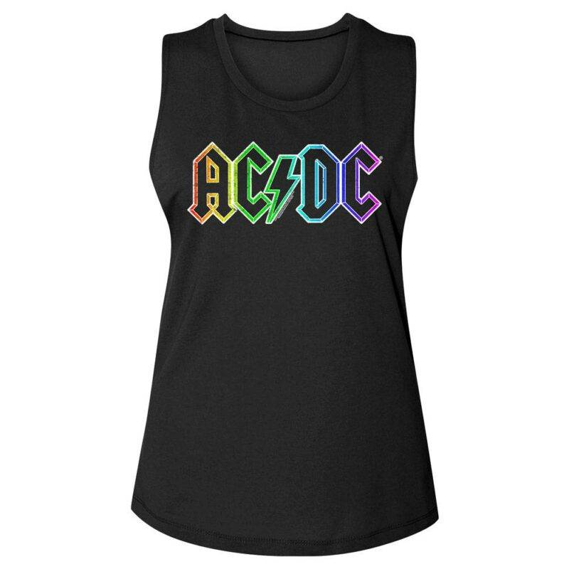 ACDC Neon Rainbow Logo Tanktop