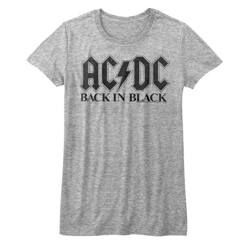 ACDC Back in Black Gray top