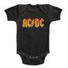 ACDC Rock Band Orange Onesie