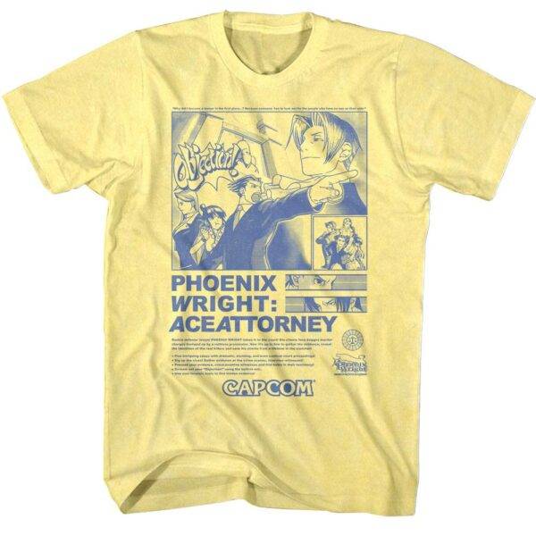 Ace Attorney Phoenix Wright Print Ad T-Shirt