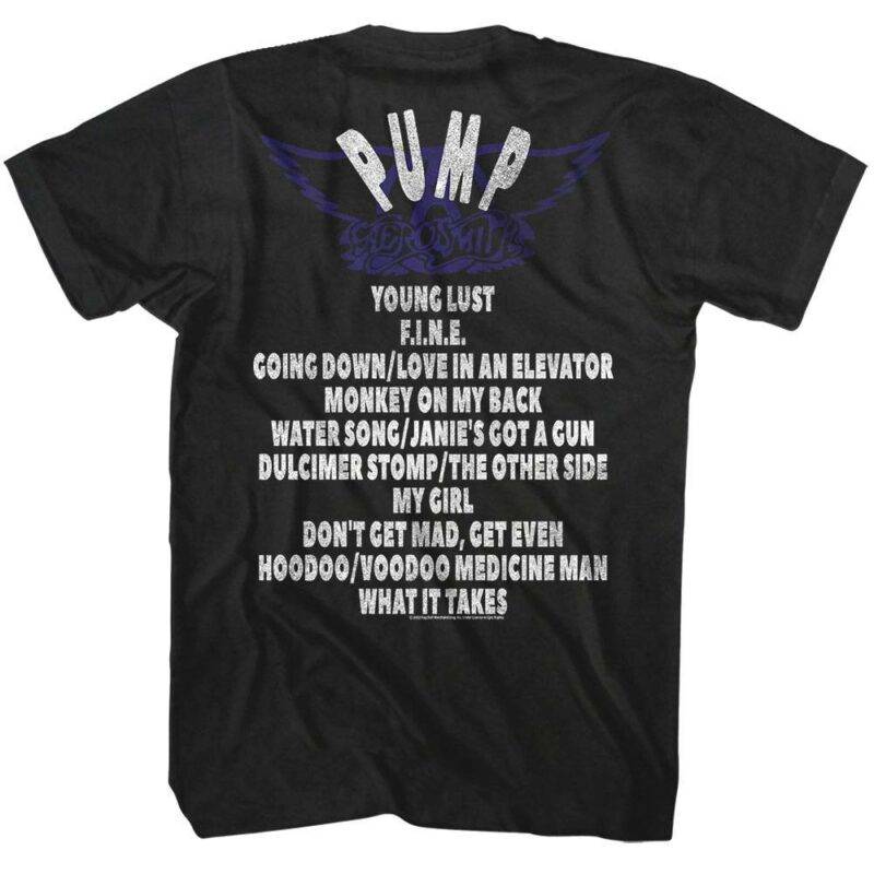 Aerosmith Pump Album Tracklist Men's T Shirt