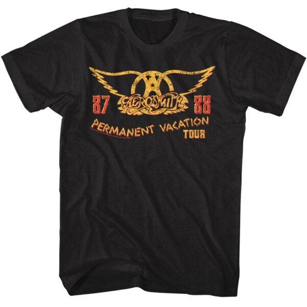Aerosmith Permanent Vacation Tour 87-88 Men’s T Shirt