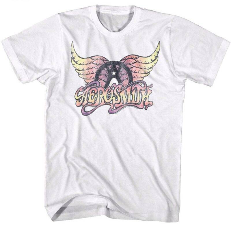 Aerosmith Pastel Wings Logo Men’s T Shirt