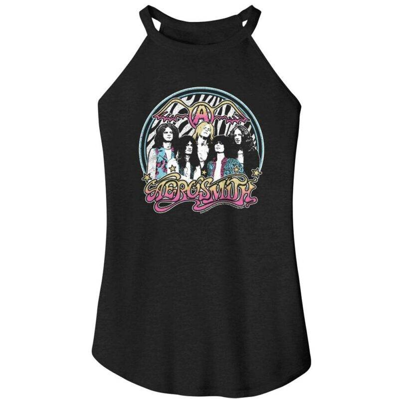 Aerosmith Neon Zebra Stripes Tank