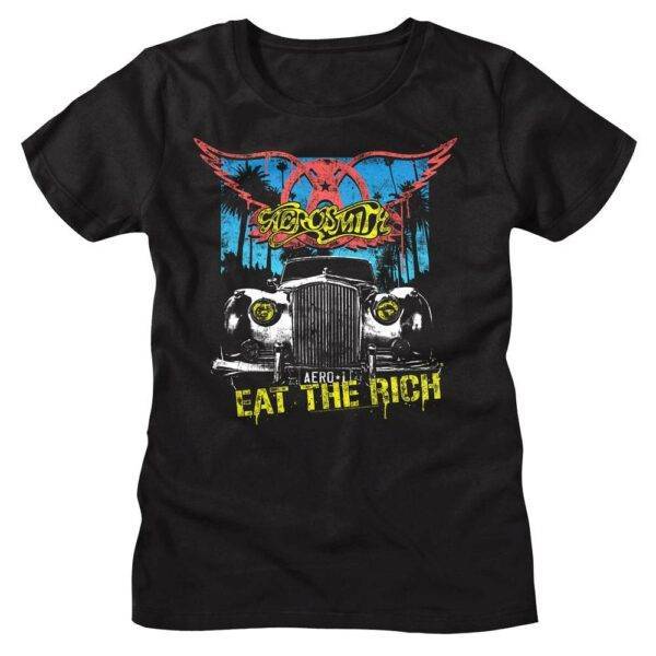 Aerosmith Eat The Rich Roller Women’s T Shirt