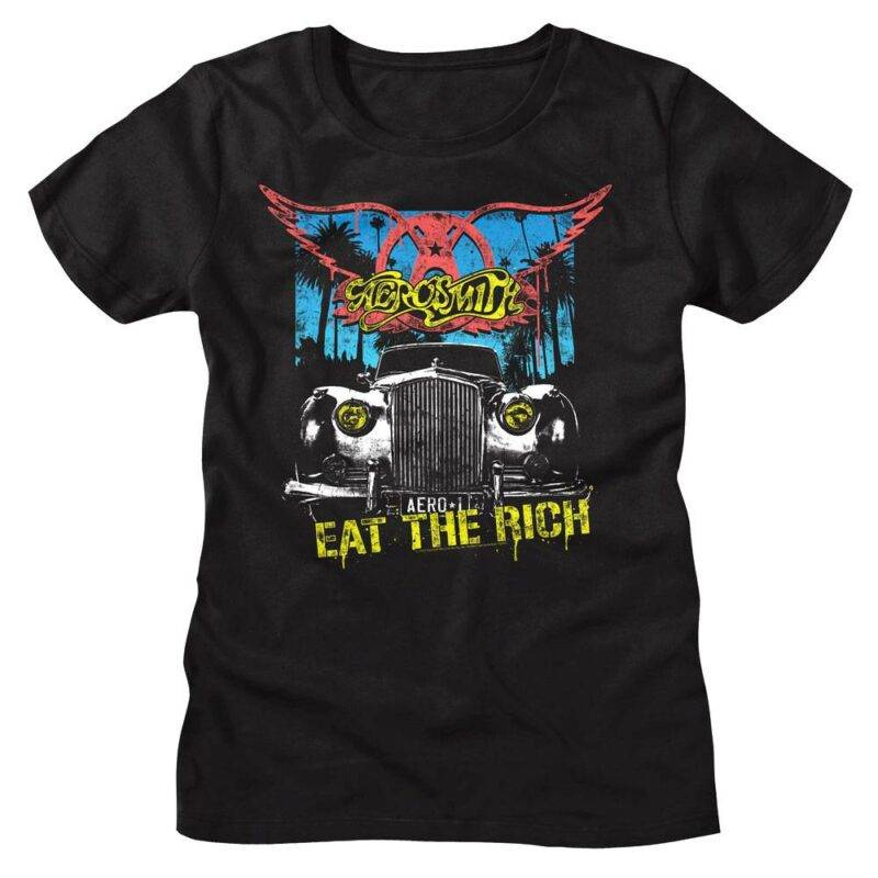 Aerosmith Eat The Rich Roller Women’s T Shirt