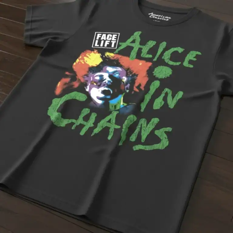 Alice in Chains Facelift Tour 1991 T-Shirt, Men's Graphic Rock Tees