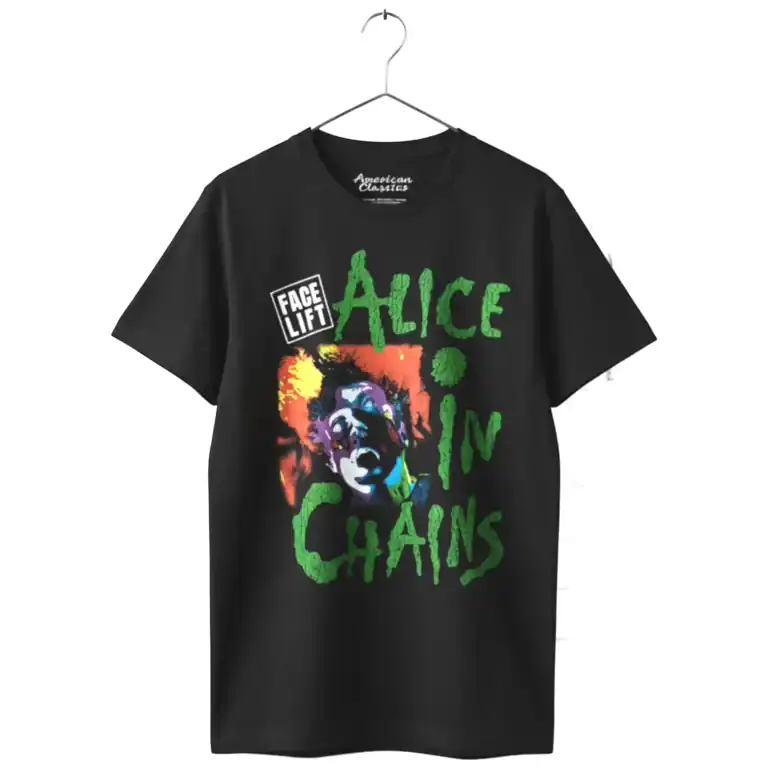 Alice in Chains Facelift Tour 1991 T-Shirt, Men's Graphic Rock Tees