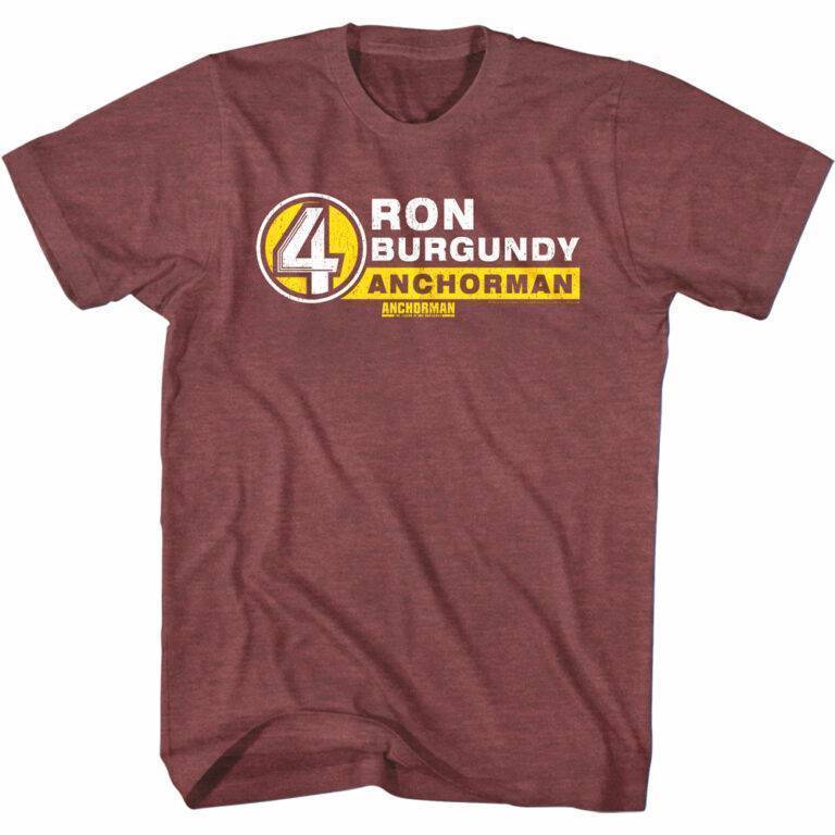 Anchorman Ron Burgundy Name Tag Men’s T Shirt