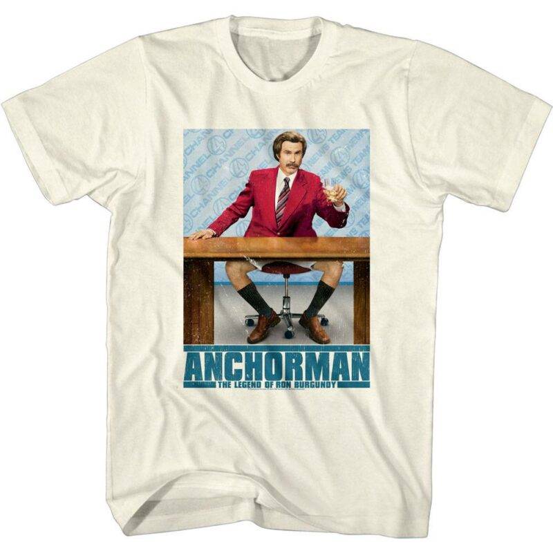 Anchorman Ron Burgundy Desk Men’s T Shirt