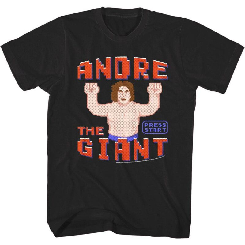 Andre the Giant 8Bit Press Start Men’s T Shirt