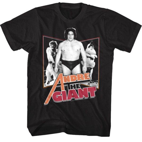 Andre the Giant Wrestling Photo Montage Men’s T Shirt