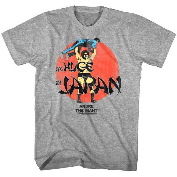 Andre the Giant HUGE in Japan Men’s Gray T Shirt