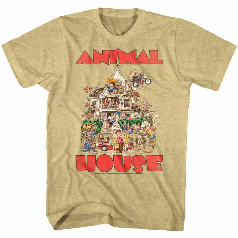 Animal House Frat House Cartoon T-Shirt