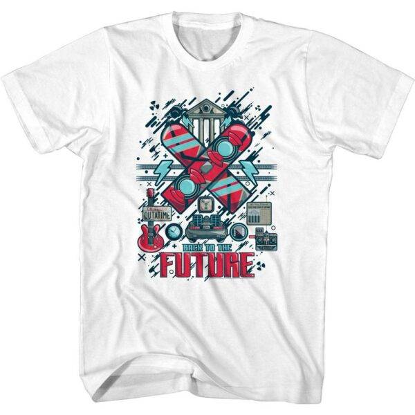 Back to The Future Hoverboards 80's Collage T-Shirt