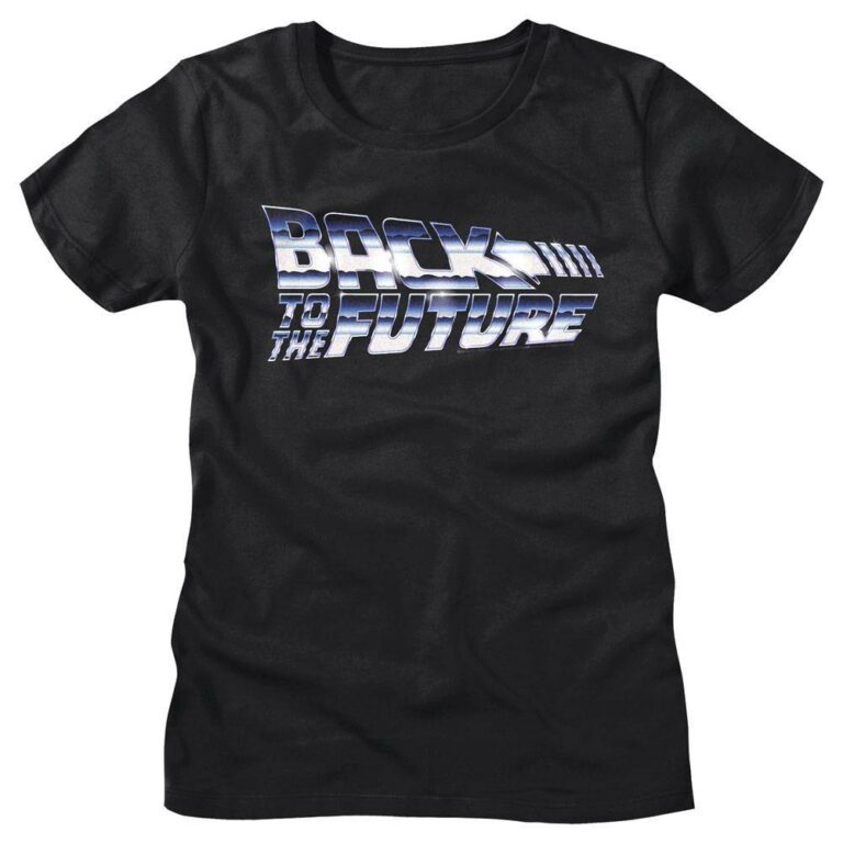 Back to The Future Chrome Logo T-Shirt