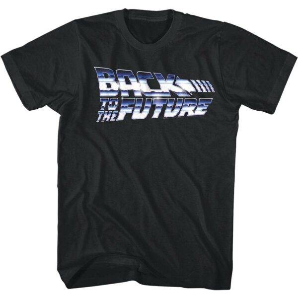 Back to The Future Chrome Logo T-Shirt