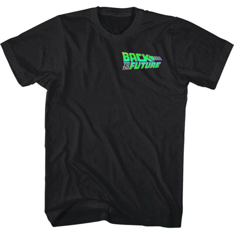 Back to The Future Neon Glitch T-Shirt