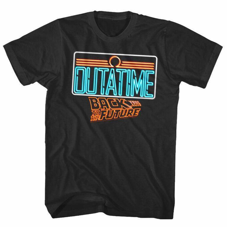 Back to The Future Neon OUTATIME T-Shirt