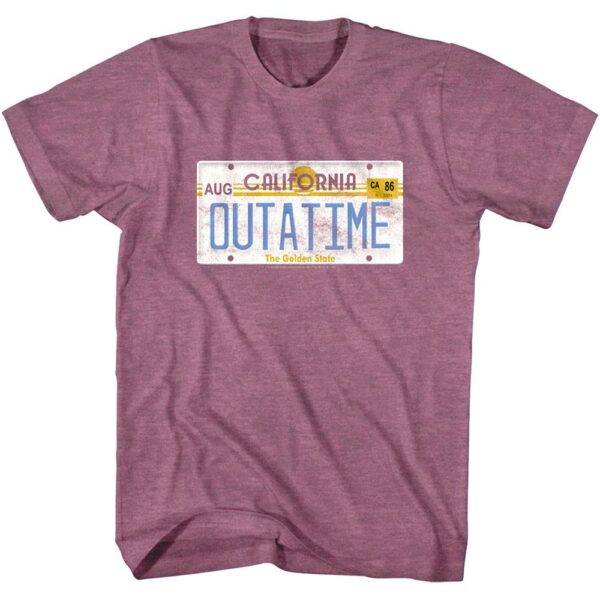 Back to The Future OUTATIME Car Plate T-Shirt