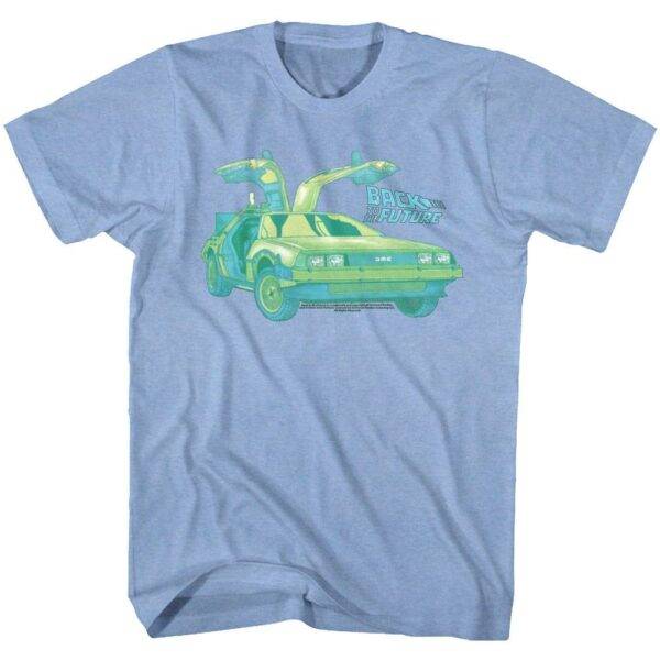 Back to The Future Retro Blue Delorean T-Shirt