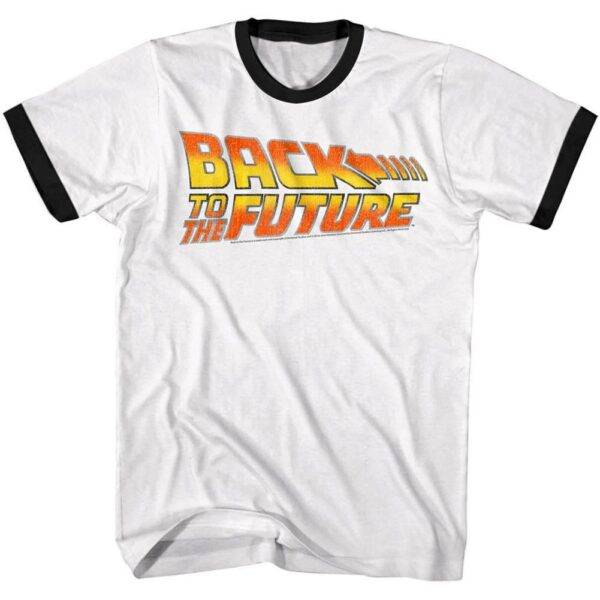 Back to The Future Logo Ringer T-Shirt