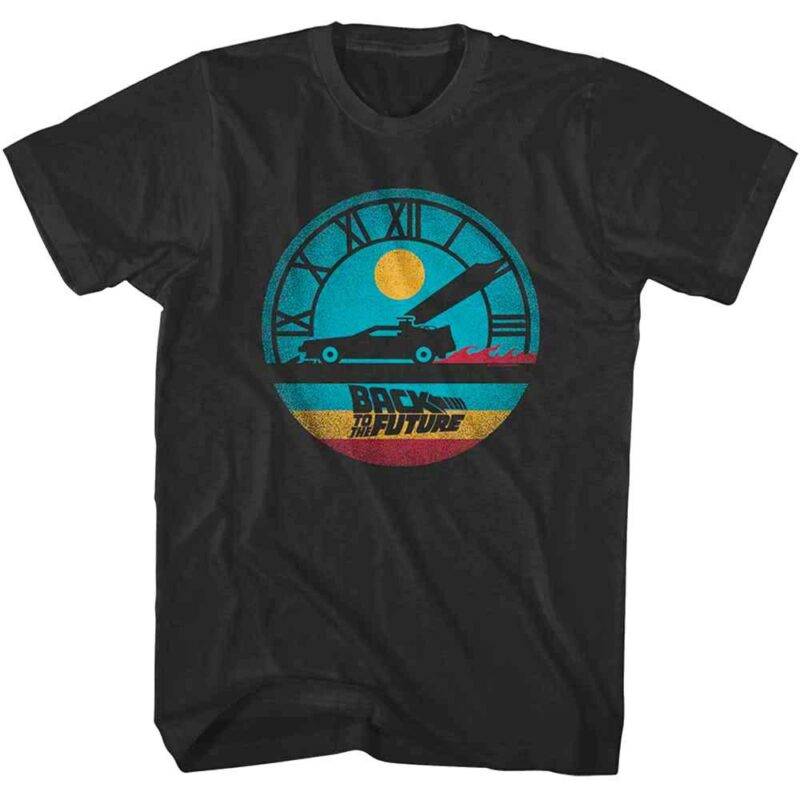 Back to The Future Clocktower Sunset T-Shirt