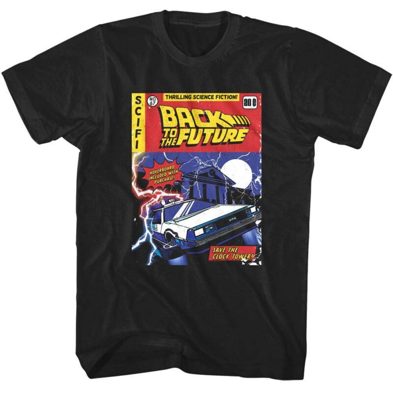 Back to The Future Comic Book Cover T-Shirt