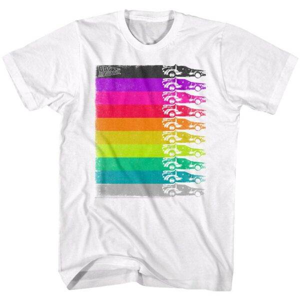 Back to The Future DeLorean Rainbow T-Shirt