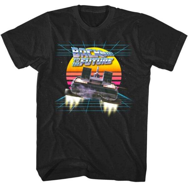 Back to The Future 80's Synthwave Sunset T-Shirt