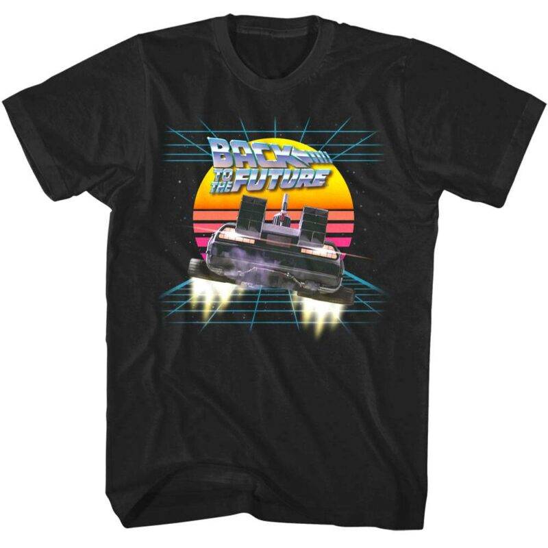 Back to The Future 80's Synthwave Sunset T-Shirt