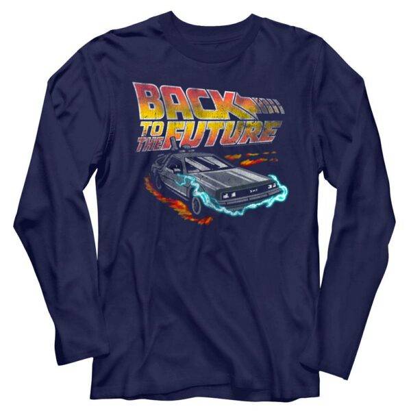 Back to The Future Delorean Time Machine Long Sleeve T-Shirt