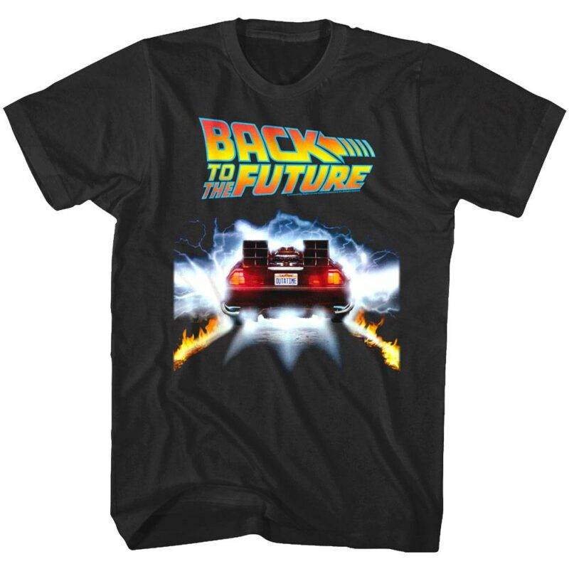 Back to The Future Flaming DeLorean T-Shirt