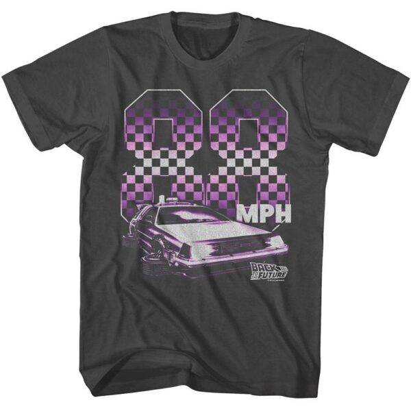 Back to The Future 88mph Checkerboard T-Shirt