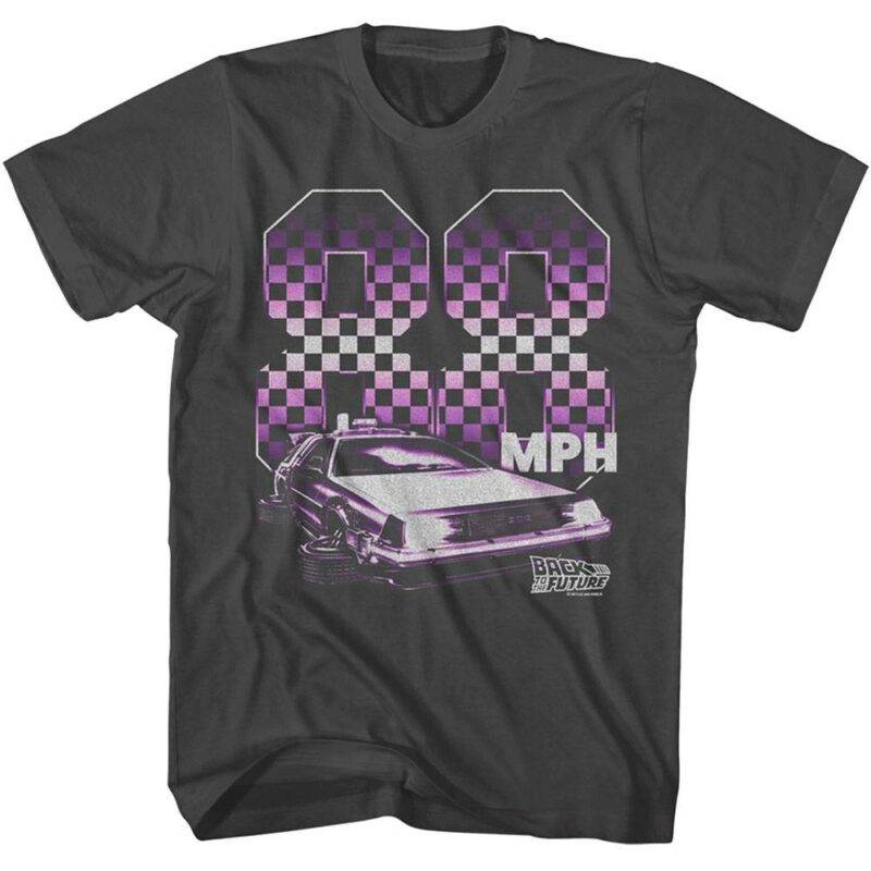 Back to The Future 88mph Checkerboard T-Shirt