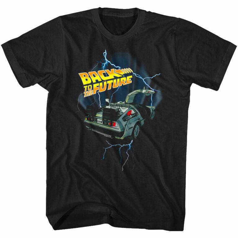 Back to The Future Lightning DeLorean T-Shirt