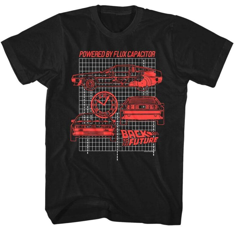 Back to The Future Car Blueprints T-Shirt