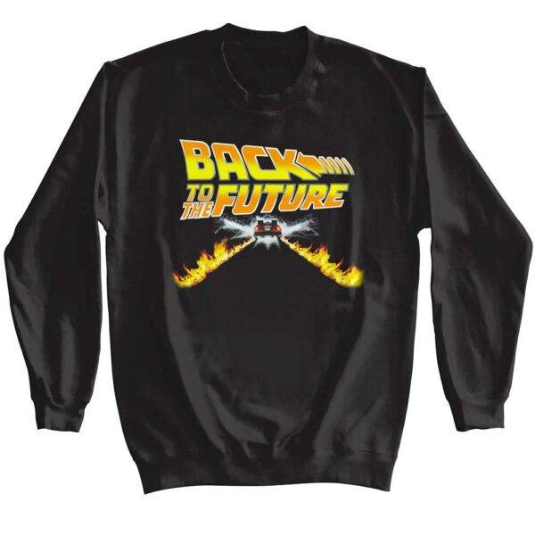 Back to The Future Flaming DeLorean Sweater