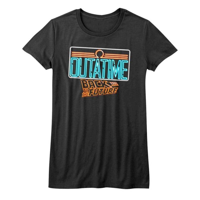 Back to The Future Neon OUTATIME T-Shirt