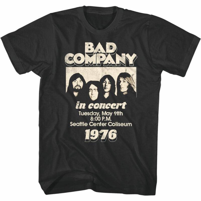 Bad Company Seattle Center Coliseum 1976 Men’s T Shirt
