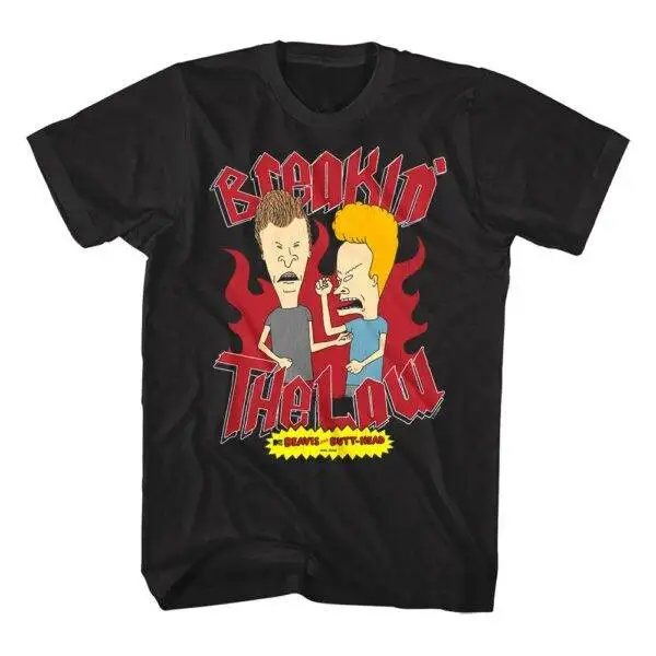 Beavis and Butthead Breakin the Law Men’s T Shirt