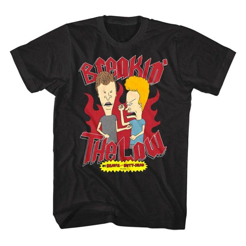 Beavis and Butthead Breakin the Law Men’s T Shirt