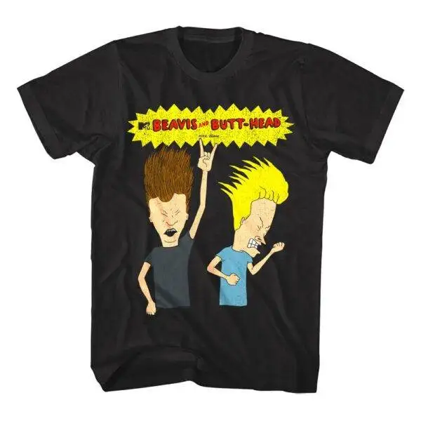 Beavis and Butthead Rockin Out to Heavy Metal Men’s T Shirt