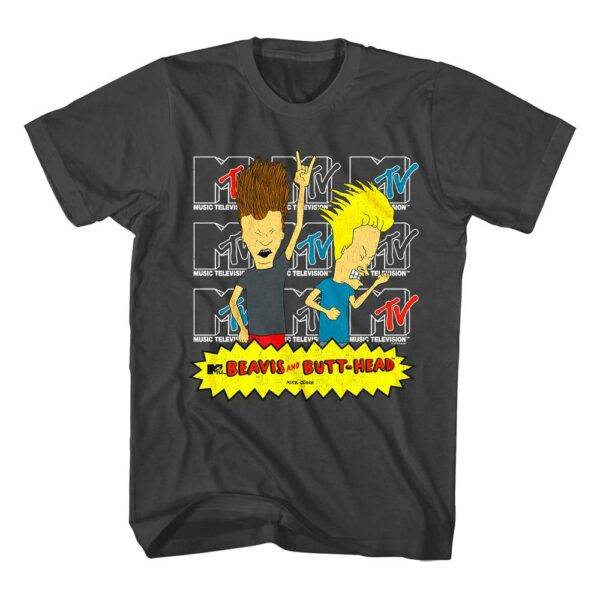 Beavis and Butthead Rockin Out on MTV Men’s T Shirt