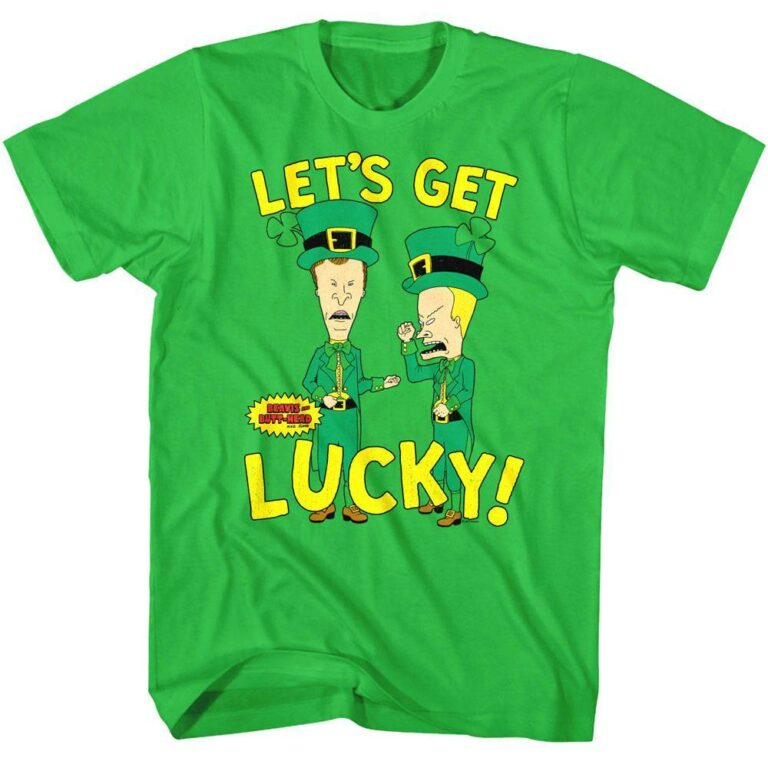 Beavis and Butthead Let’s Get Lucky Men’s T Shirt