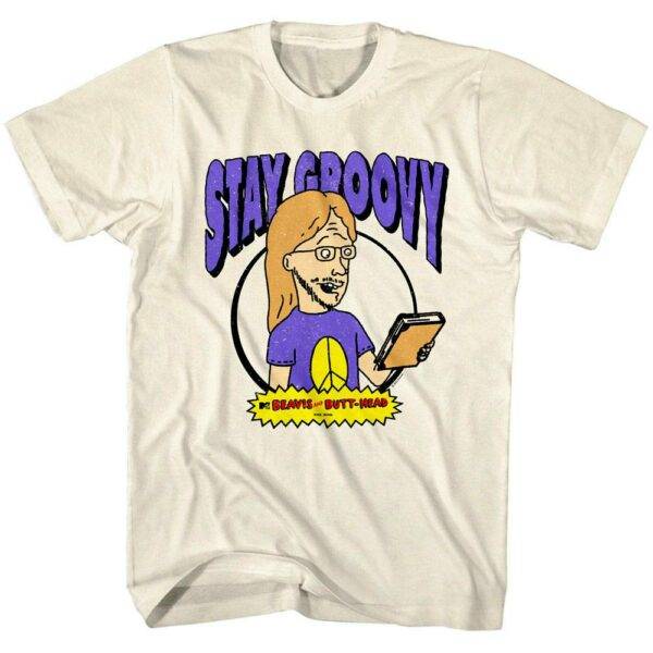 Beavis and Butthead Mr Van Driessen Stay Groovy Men’s T Shirt