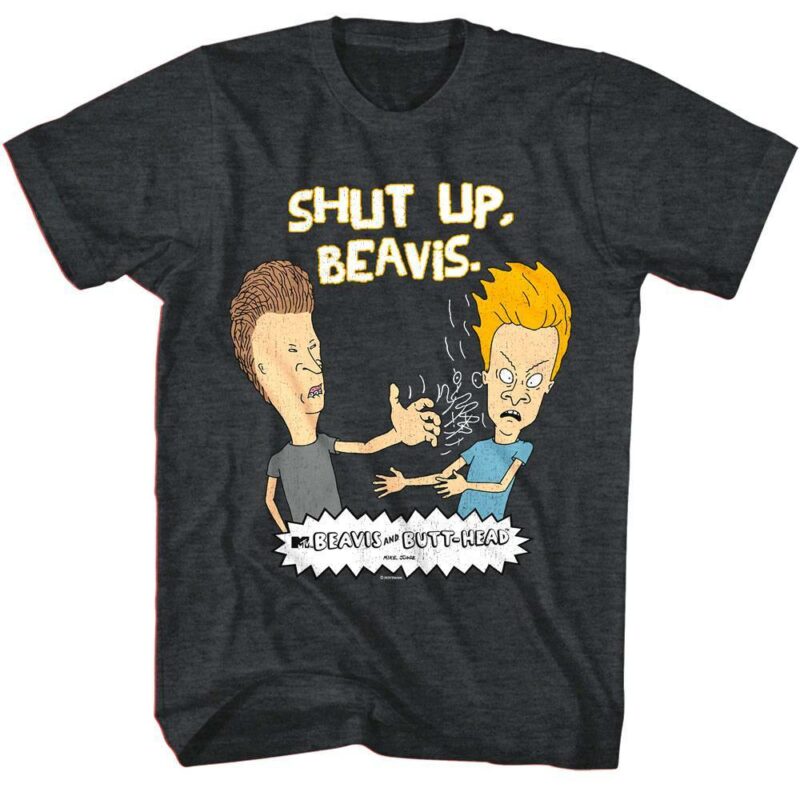 Beavis and Butthead Shut Up SLAP Men’s T Shirt