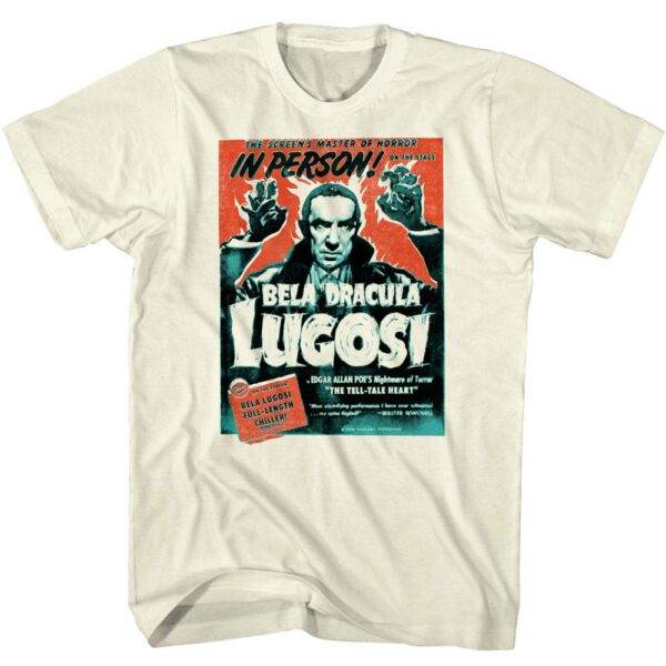 Bela Lugosi Dracula Screen’s Master of Horror Men’s T Shirt