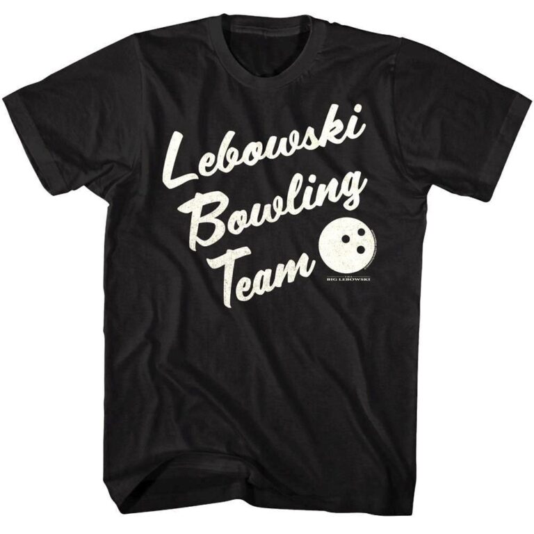 Big Lebowski Bowling Team Men’s Black T Shirt