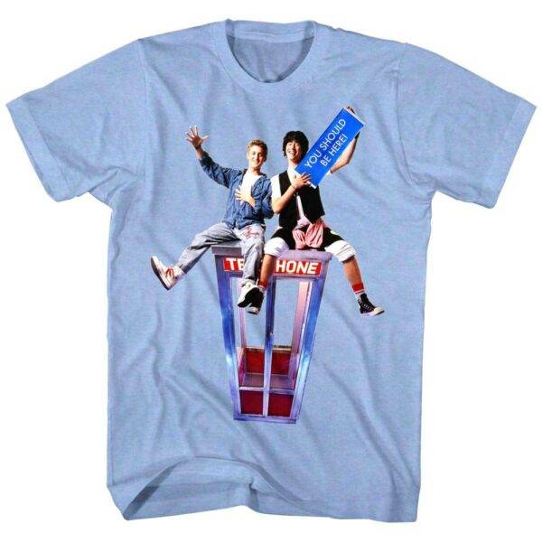 Bill & Ted on a Phone Booth Men’s T Shirt